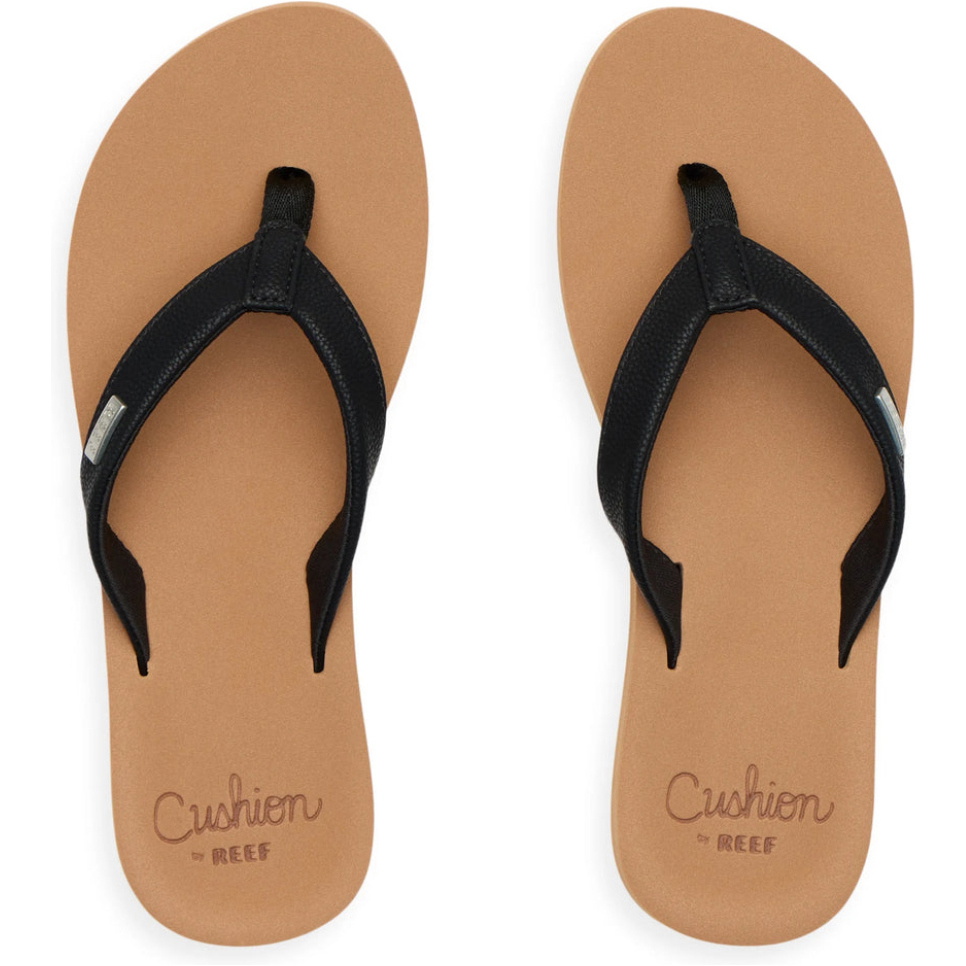 2026 Reef Womens Baja Sands Flip Flops CJ9084 - Black / Tan